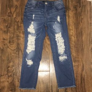 They are denim boyfriend jeans